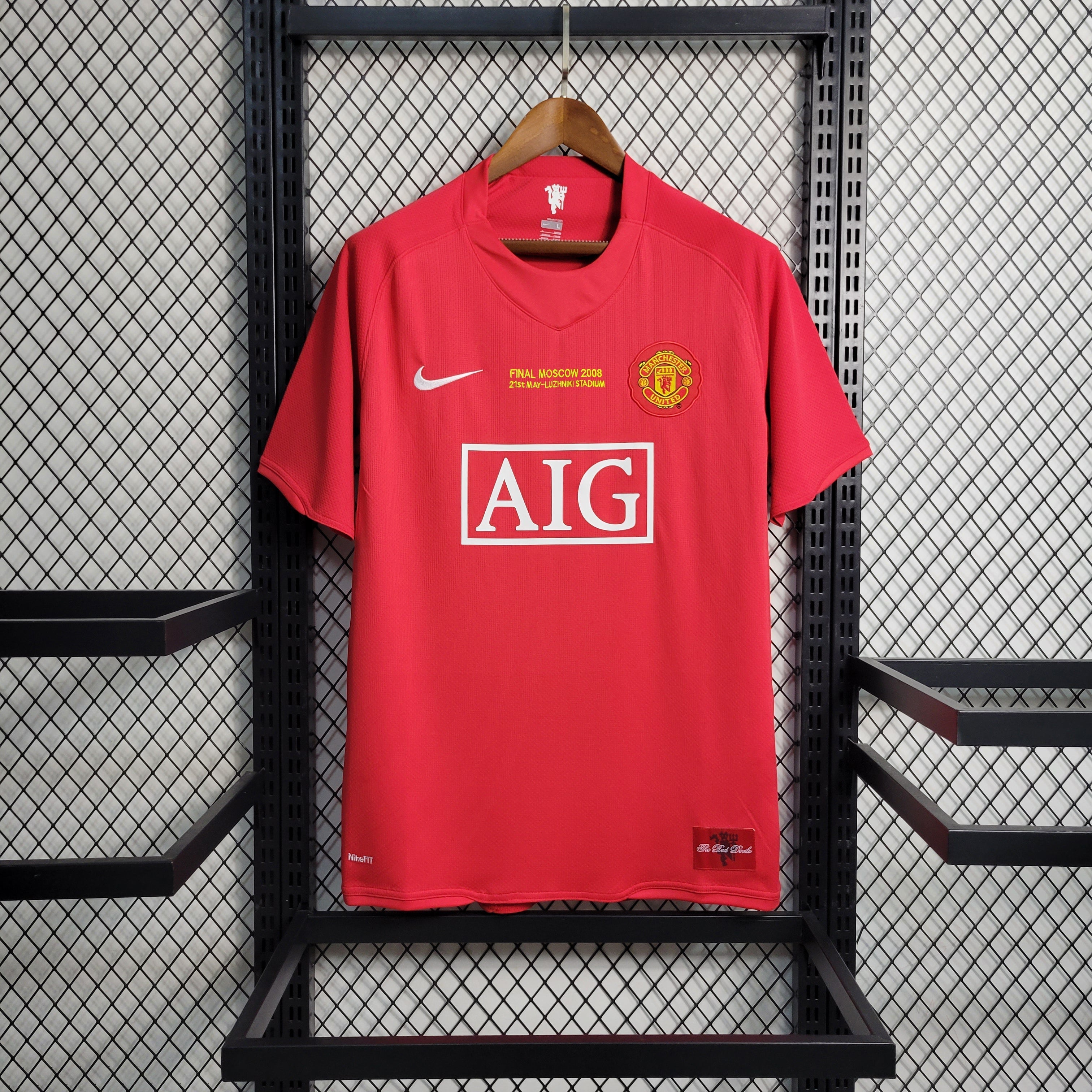 ENTREGA INMEDIATA MANCHESTER UNITED RETRO LOCAL 2007/08 VERSIÓN FAN